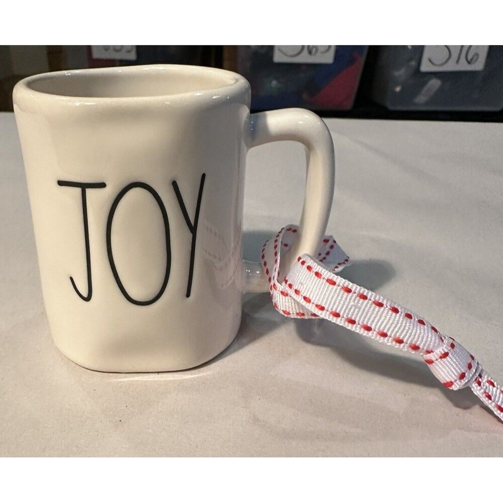 NEW Rae Dunn Christmas Ornament Joy Coffee Mug  EXPRESSO CUP